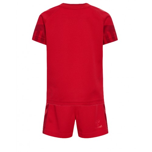 Maillot de foot Danemark Domicile enfant Monde 2022 Manches Courte (+ pantalon court)